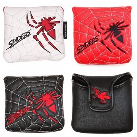 Golf Headcover Putter Cover Magnetic Mallet for Odyssey 2 Ball Tailor Made Spider Putter Spiders Spiders Spider White Black Red (Black)