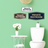 Signs ByLITA Fancy Private Restroom Sign (Brushed Silver) - Medium