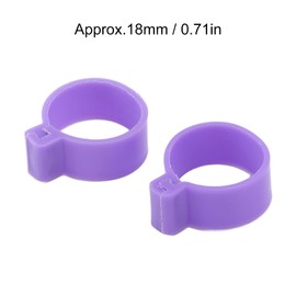 100pcs Chicken Birds Leg Rings, Poultry Leg Bands Bird Chicken Hens Ducks Clip on Leg Rings Chicken for Leg 18mm