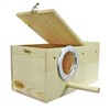 Sturdy Nest Box - Cage Attachment, Hinged Lid, Perching Ledge