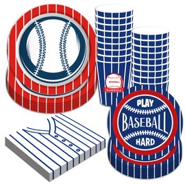 Adirasenotek Baseball Plates Napkins and Cups Party Supplies Baseball Paper Plates Baseball Birthday Party Decorations Baseball Party Favors Baseball Themed Party Supplies for Party, Birthday Party
