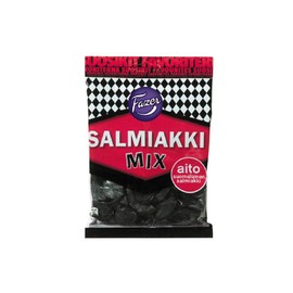 10 Bags x 180g of Fazer Salmiakki Mix - Original - Finnish - Salty Liquorice - Licorice - Salmiak - Wine Gums - Candies - Sweets