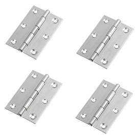 Leliafleury 4Pcs Folding Door Hinges 75mm(3 inch) Stainless Steel Butt Hinges for Window Cabinets Closet Drawer Boxes