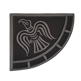 Subdued Rare Viking Raven Banner ACU Odin God of War Embroidered Hook Patch