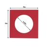 5x5 Mat for 7x7 Frame - Precut Deep Red Circle