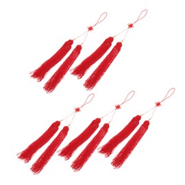 Outanaya 5pcs Martial Arts Sword Tassel Durable Satin Hanging Tassel for Fitness Competition Stylish Traditional Decor for Training and Ceremonial Use