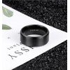 TIGRADE 4mm 6mm 8mm 10mm Black Titanium Rings Wedding Band