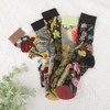 KALIONE 6 Pairs Summer See-Through Socks Vintage Transparent Flower Ankle