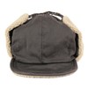 Rugged Distressed Sherpa Lined Aviator Pilot Cap - Brown