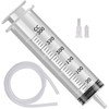 MOTUO 300ml Large Syringe with 130cm Tube Plastic Measuring Syringe