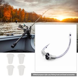 The Lord of the Tools 100Pcs Fishing Hook Bait Stop Hook Beads Stops Fishing Hook Stopper Plastic Fishing Hook Gear Bead Accessories Sport Supplies White