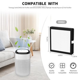 H13 True HEPA Replacement Filter Compatible with Tenergy Sorbi DH02 Air Dehumidifier/Air Purifier,Afloia AQ8 Q8/ Honati/Hysure Q7 Air Purifier, 4packs