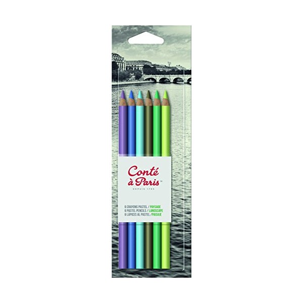 Conte a Paris Dry Pastel Pencil 6 Colors Landscape, 50113