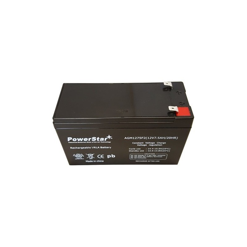 PowerStar 12 Volt 7.5 Amp Hour Alarm Battery - True