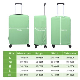PATIKIL Luggage Cover, Suitcases Covers Elastic Carry on Cover Protector Washable Scratch-Resistant Fits 22-23 Inch Luggage for Travel Business Trips, Light Green