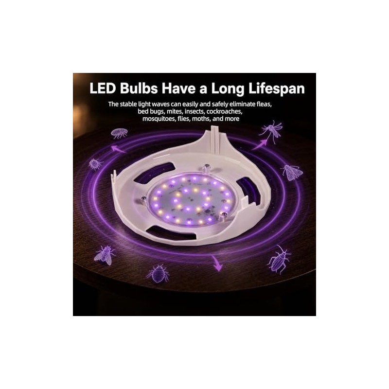 4 Pack Flea Traps for Inside Your Home,Dual Light Flea