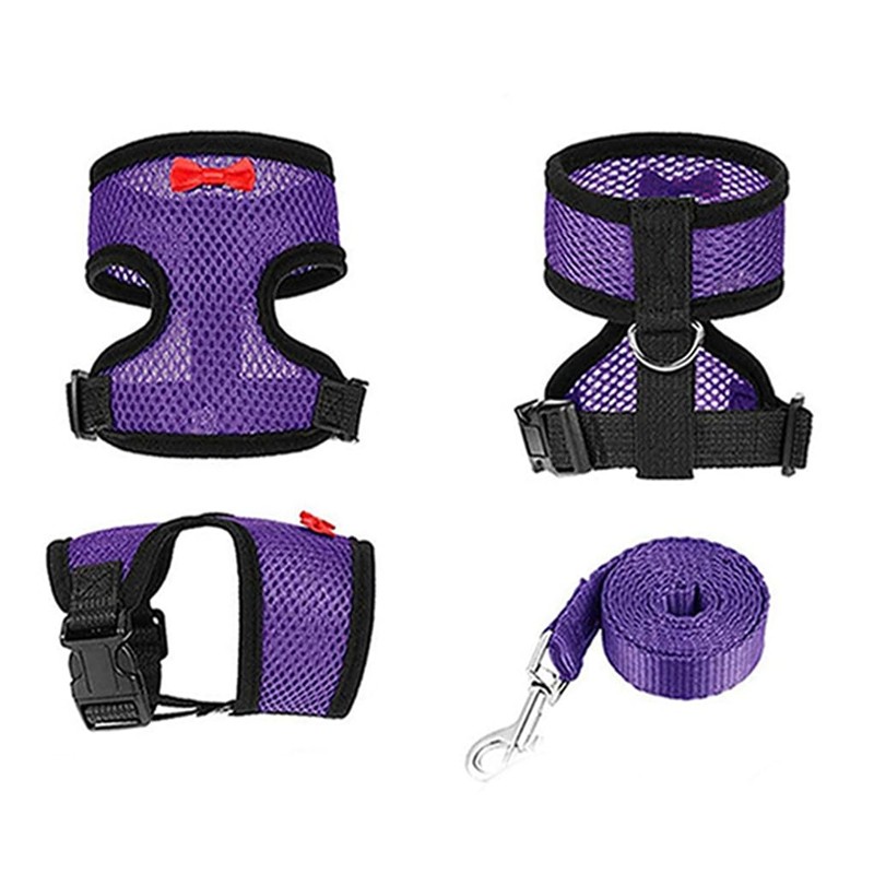Chicken Harness and Leash Set，Black M