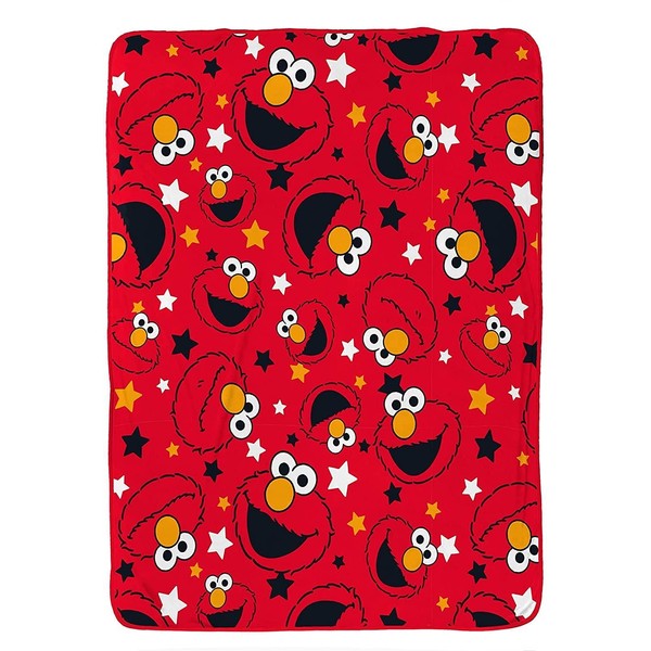 Sesame Street Fleece Blanket | Elmo Design | Super Soft Blanket Bed Throw | Perfect for Any Bedroom, 100 x 150cm