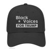 Trenz Shirt Company Men's Black Voices for Trump Baseball Cap, Black