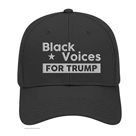 Trenz Shirt Company Men's Black Voices for Trump Baseball Cap, Black