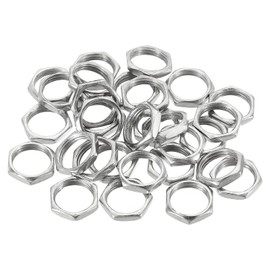 PATIKIL 30 Packs M12 x 1.0 Steel Hex Nut Metric Thread Galvanised Nut Screw Bolt 3 mm Height 14 mm Hex Width