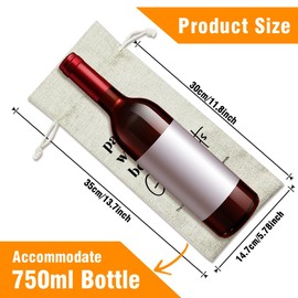 DOI-LANEE Godparent Proposal Wine Bag, Christening Thank You Gift, Baby Announcement Shower Gift