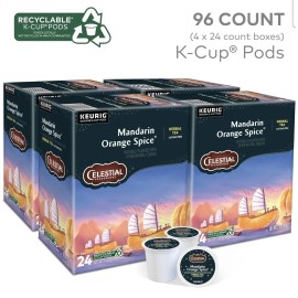 Celestial Seasonings 🍵Celestial Seasonings Mandarin Orange Spice Herbal Tea Keurig K-Cup Pods 96/Box