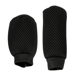 Youzzei Car Gear Knob Cover, Universal Gear Lever Cover + Handbrake Cover, Improved Breathable Fabric, Non-Slip Car Gear Knob 5 Gears, 6 Gears, Black