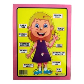 Material Didáctico Montessori Las Partes Del Cuerpo Niños                                                                                             