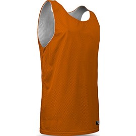 Game Gear Reversible Workout Jersey, Basketball/Gym Tank Top for Men and Boys AP-993 Orange/White
