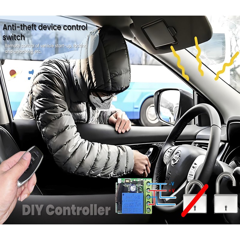 QIACHIP DC 12V Remote Control Switch 433Mhz Universal Wireless RF