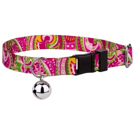 Country Brook Petz - Collar de Gato con Estampado Paisley Rosa - Colección Paisley con diseños Elegantes
