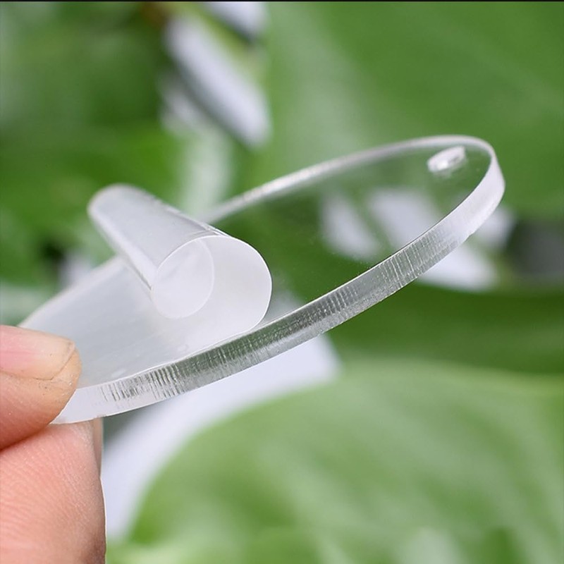 FONGKNOX 16PCS Clear Round Acrylic Discs 5cm Clear Acrylic Sheets