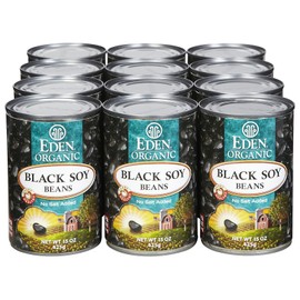 Eden Organic Black Soy Beans, No Salt Added, 15 oz, 12 pk