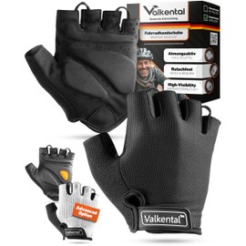 Valkental® - Padded Cycling Gloves | Soft & Breathable | Cycling Gloves Men & Women | Fingerless Cycling Gloves - MTB/Road Bike/Trekking | Gloves Bicycle Short & Lightweight