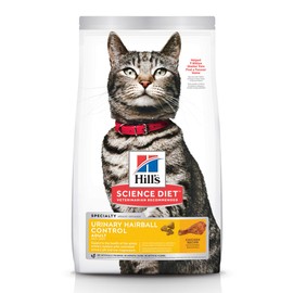 Hill's Science Diet Dry Cat Food, Adult, Urinary & Hairball Control, Chicken Recipe, 3.5 lb Bag