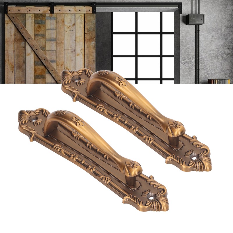 2pcs Barn Door Handle Heavy Duty Bronze Surface Mounted Sliding