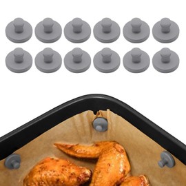 Air Fryer Magnets Silicone Buckle for Parchment Paper Liners,Heat-Resistant,Holds Disposable Liner Safely,Prevent Covering Food & Burning,Durable Air Fryer Accessories,Easy Install with Handles,12Pcs