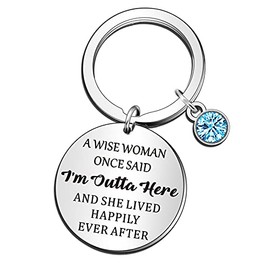 QMVMV Retirement Gifts for Women Best Friends Wife Mum Grandma Coworkers Boss Nurse Teachers Retirees Colleagues Work BFF Bestie Funny Birthday Retired Keyring Present