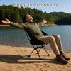 High Back Lightweight Camping Chair for Adults with Wide Seat