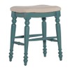 Linon Marino 25" Wood Backless Counter Stool in Blue
