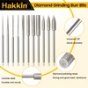 Stone Carving Set Hakkin 21Pcs Diamond Grinding Bit Set Diamond
