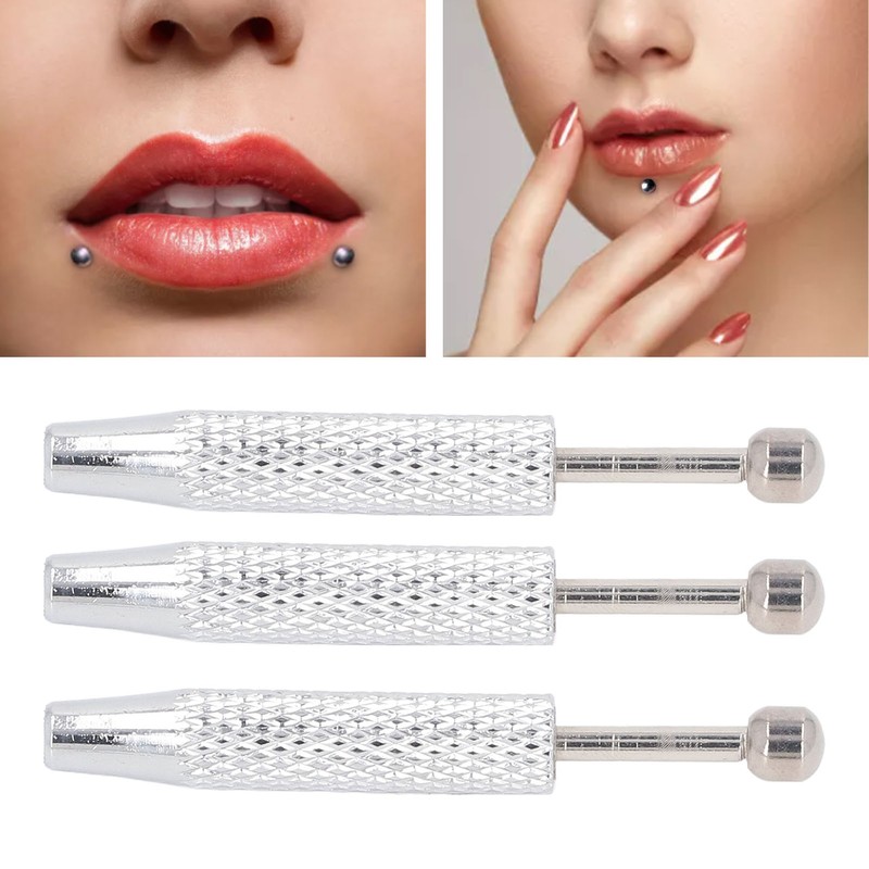 3pcs Piercing Ball Grabber Tool Short Anti Slip 4 Prong
