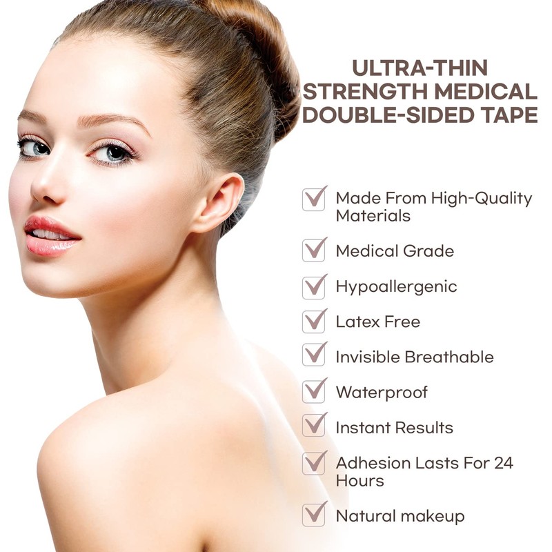 SILKDEMIS Professional Eyelid Tape 400Pcs (4mm,5mm,6mm,7mm), Eyelid Tape for Hooded