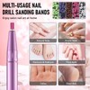 300Pcs Sanding Bands for Nail Drill, 80#120#150#180#240#Grit Sanding Bands with