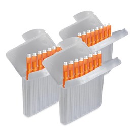 JB White Pack of 24 Orange Wax Filters for Hearing Aids - Compatible with Starkey Hear Clear, Behind-The-Ear, Noise Reduction, 1.5mm x 1.7mm