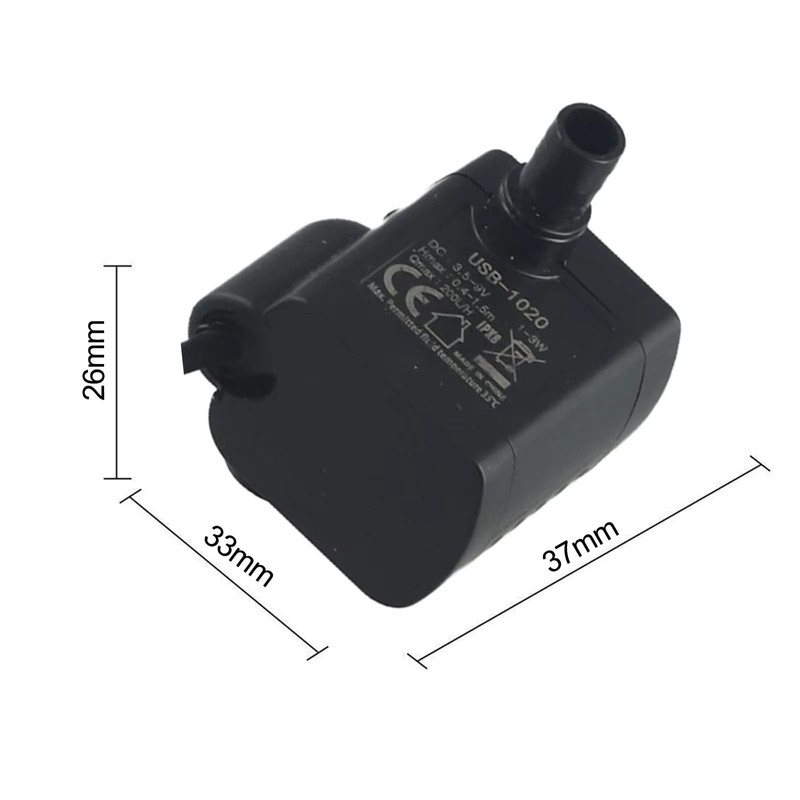 ABE 水中ポンプ 小型 USB給電 水槽用 静音 ミニ 排水ポンプ テラリウム アクアリウム