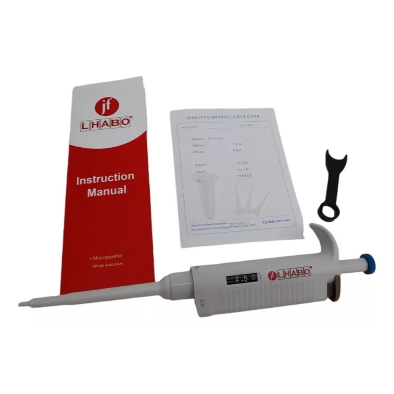 Jf Lhabo Micropipeta 0.1-2.5ul + Puntas Esteriles 10ul Jf Lhabo