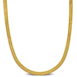 Women's Herringbone Chain Necklace - Italian 925 sterling silver bracelets for Women - cadenas de plata para mujer 925 italianas - 4.5mm - Unisex Design - 925 Sterling Silver, Yellow Gold Plated - Classic Link necklace (Herringbone style - Yellow Gold Pl