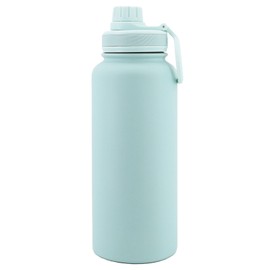 Lilsofee 32 oz Water Bottle Stainless Steel Double Wall Vacuum Insulated Wide Mouth Gym Sports Thermos with Leakproof Sippy Lid Outdoor Camping Metal WaterFlask Green